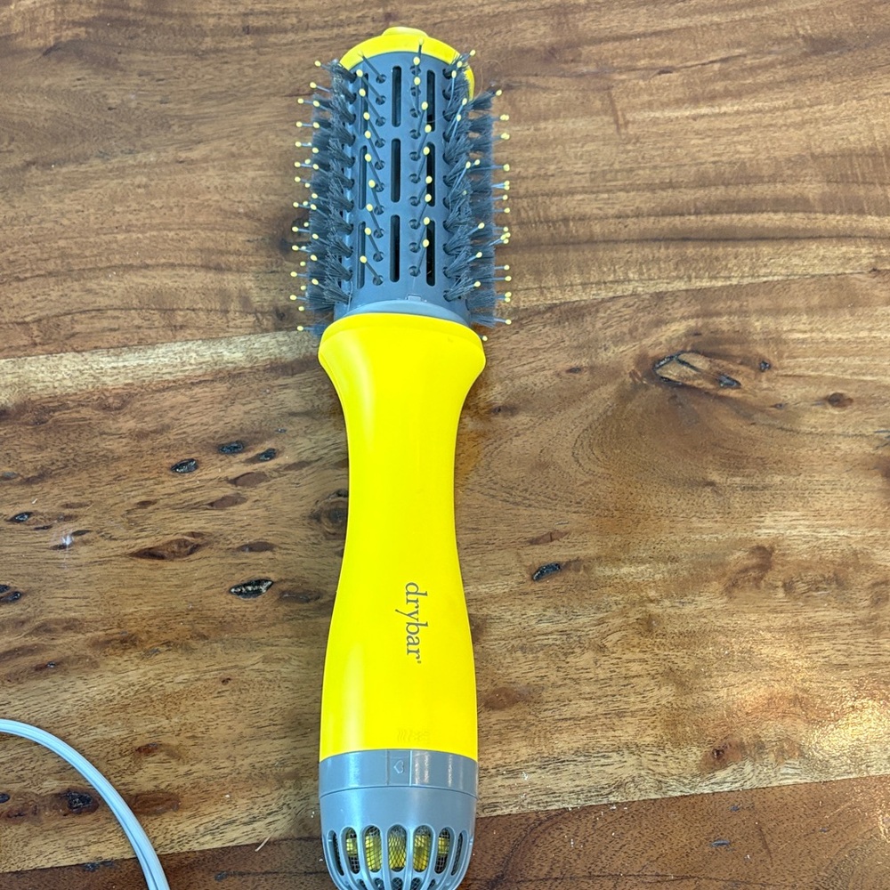 Drybar Vibrant Yellow Hair Brush with Gray Accents